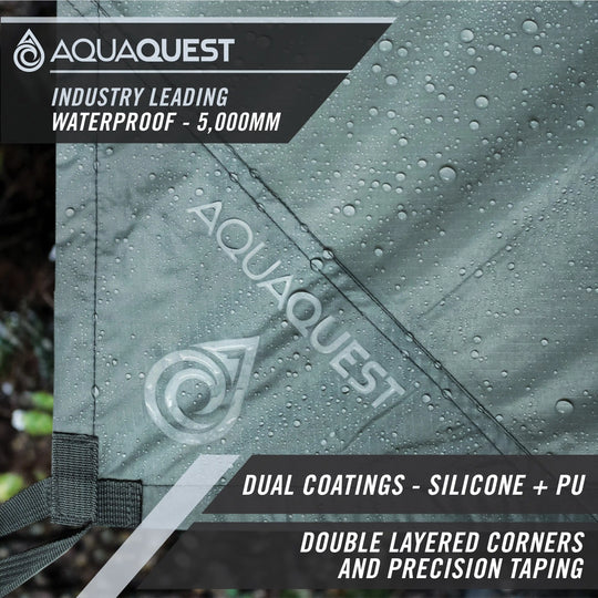 Safari Lightweight Tarp Camping Tarp   AquaQuest Waterproof